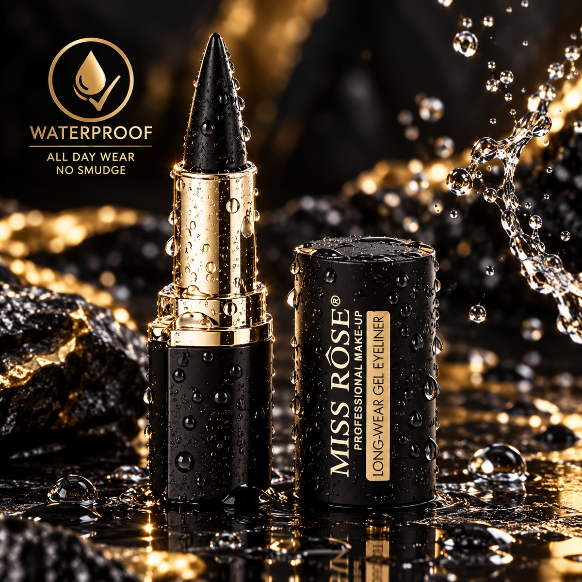 Miss Rôse Professional Waterproof Gel Eyeliner – آيلاينر جل مقاوم للماء